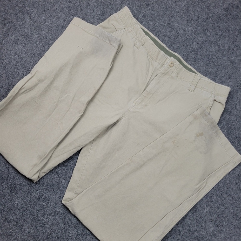 LL Bean Pants Mens 36x32 Tan Natural Fit Cargo Pockets Stretch Hiking Outdoor